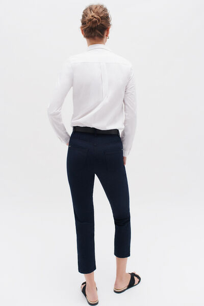 Pantalón pirata Mason azul marino mujer