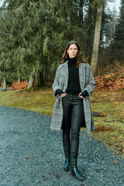 Manteau genie gris fonce femme