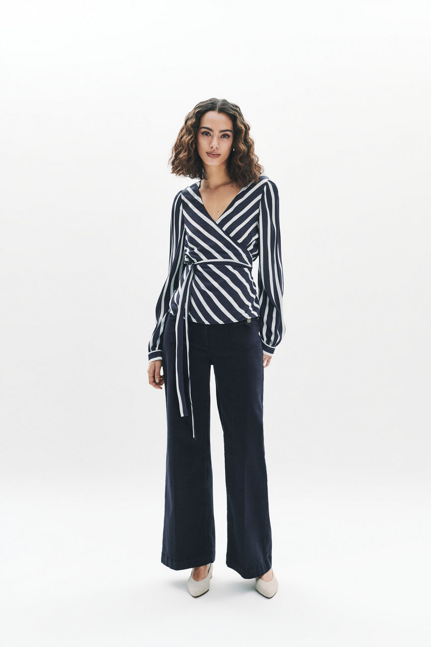 Blouse Cameron bleu marine femme