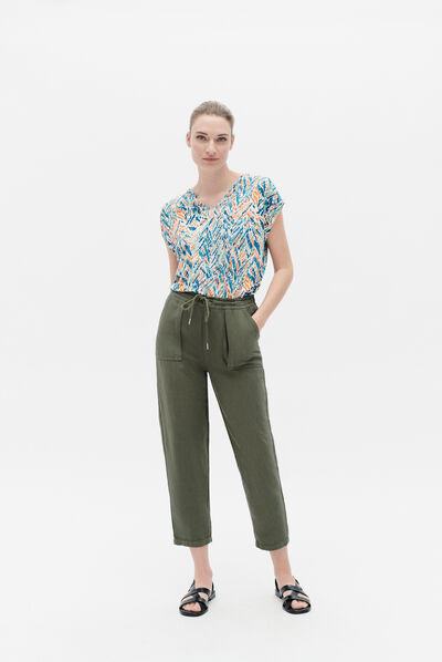 pantalon ignace vert kaki femme