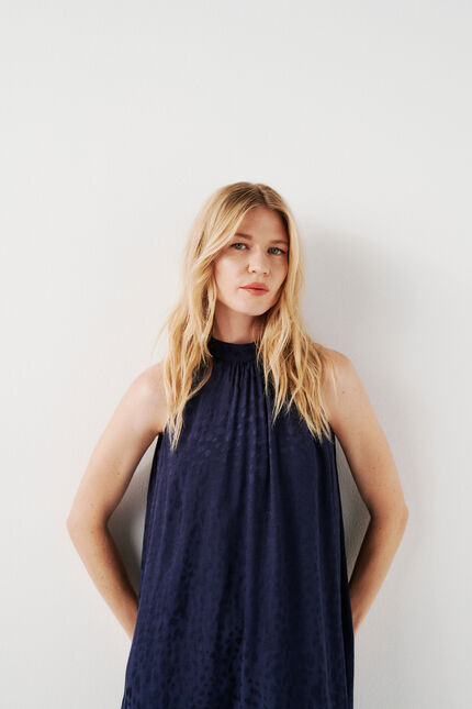 vestido rlidia azul marino mujer
