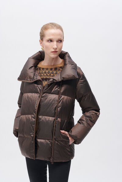 Doudoune gedeon marron fonce femme
