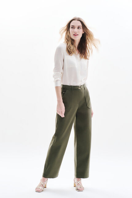 Pantalón Positano verde caqui mujer