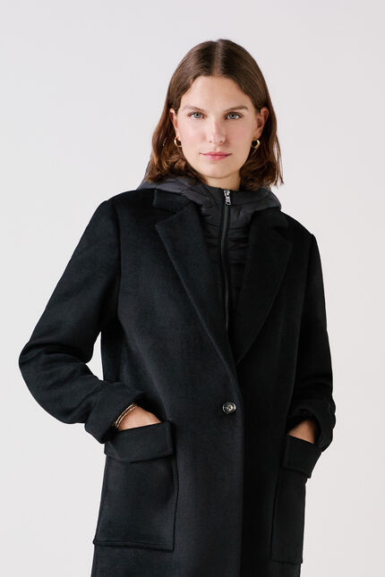 manteau jules noir femme