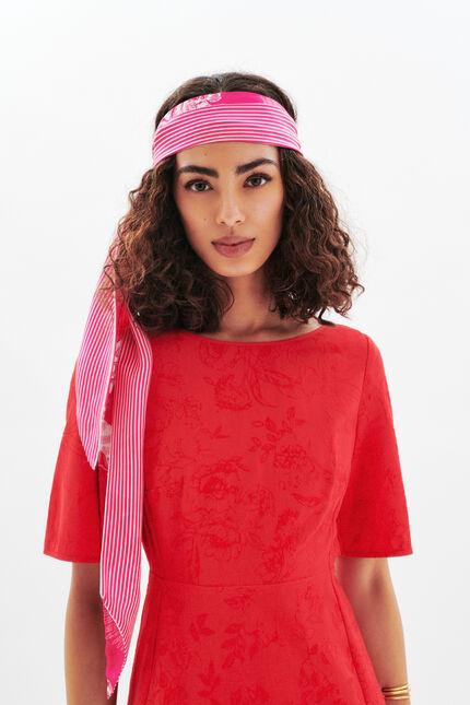 Mila Schal 100% Seide fuchsienrot damen