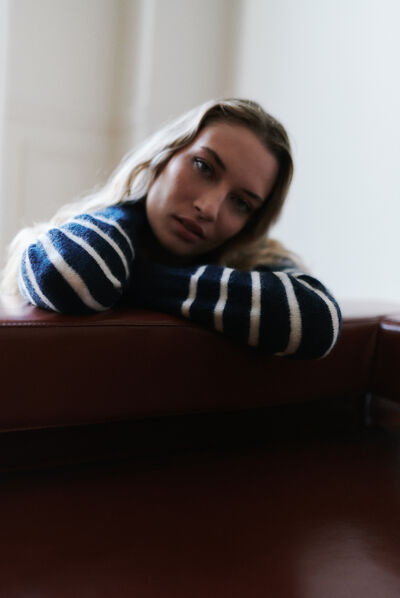 pull fabian bleu marine femme