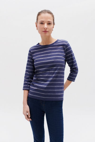 t-shirt clotilde bleu marine femme