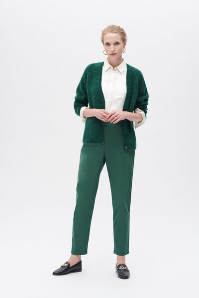 Pantalon ptonino vert fonce femme