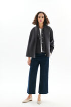 Gentiane coat grey woman
