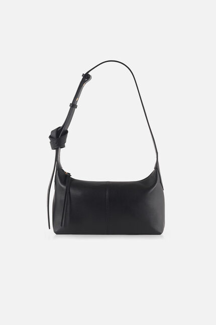 Sac Soa en cuir naturel noir femme