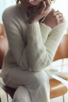 Mdonatella cardigan ecru woman