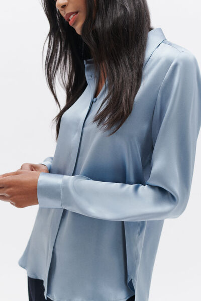 Camisa Cjamie1 azul céu mulher