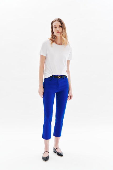 pantacourt mason bleu roi femme