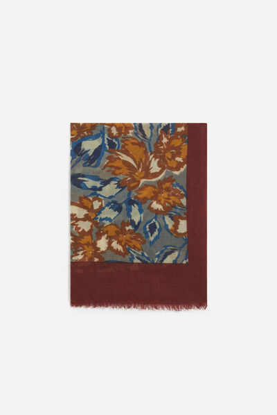 Foulard flora denim stone femme