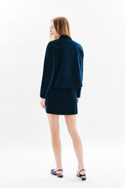 Vminatavelours jacket navy blue woman