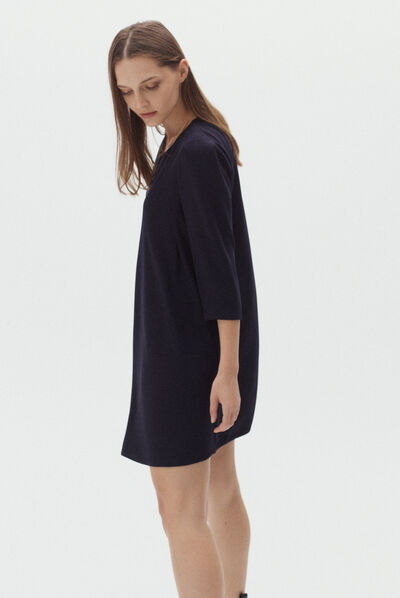 robe carmine bleu marine femme