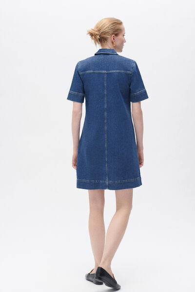 Vestido rlorene vaquero piedra mujer