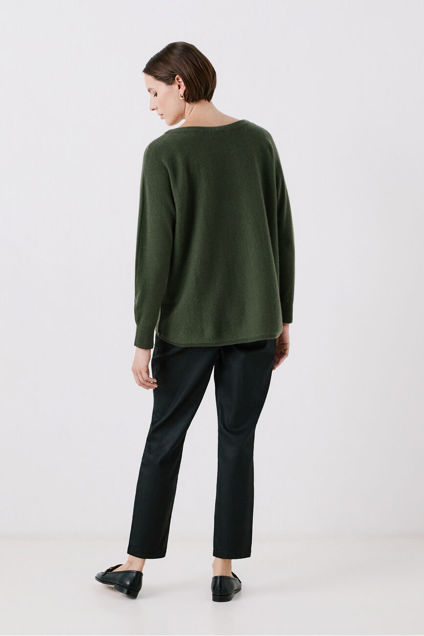 Pull mamelia 100 % cachemire vert clair femme