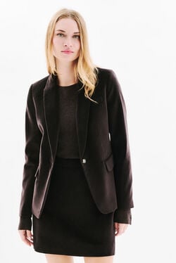 Aurora blazer chocolate brown woman