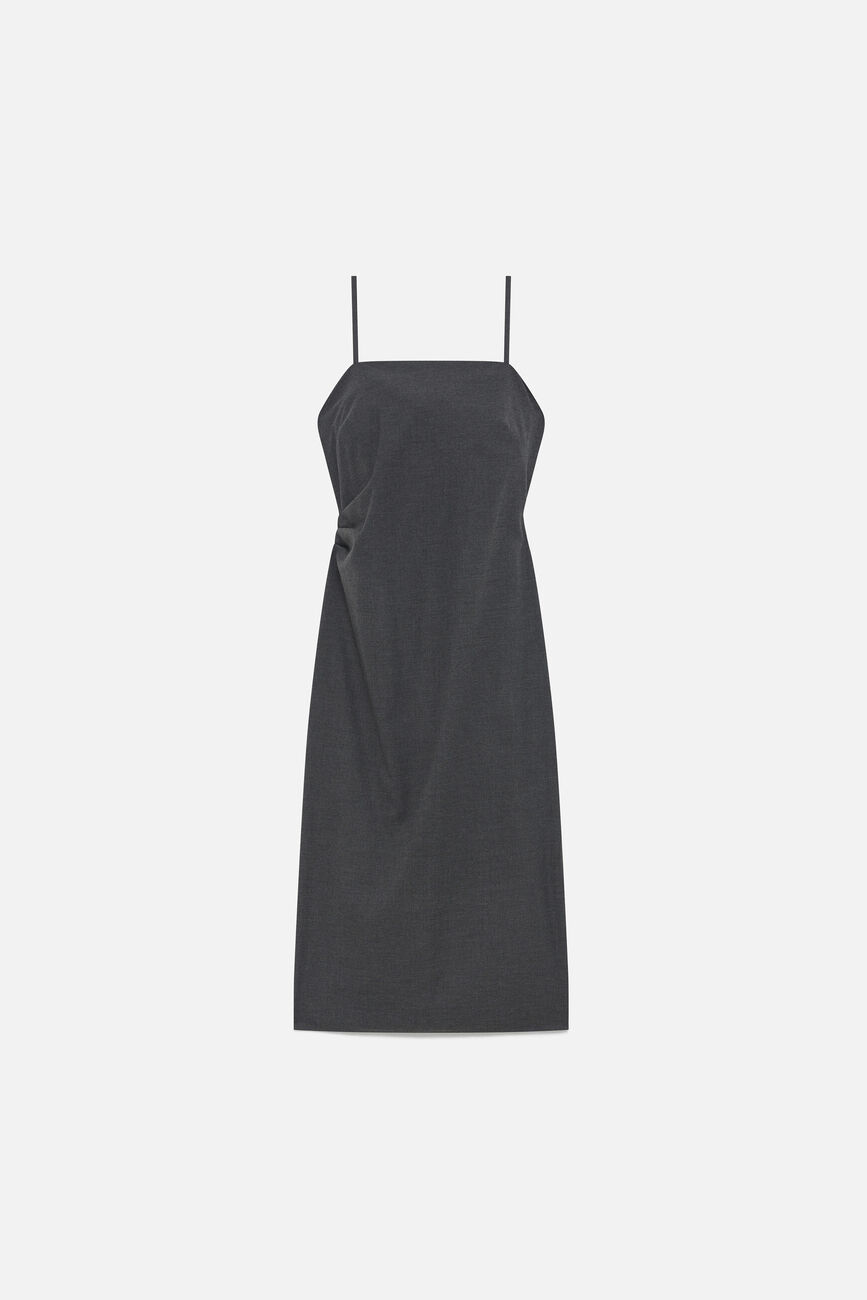 Robe radele gris fonce femme