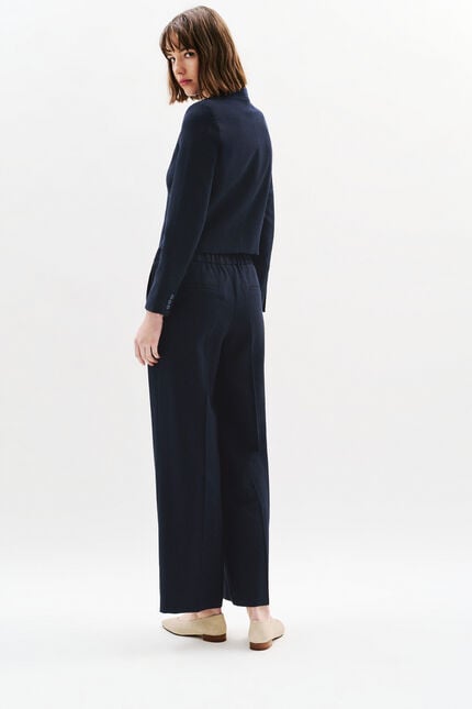 Pantalon Pviaduc bleu marine femme