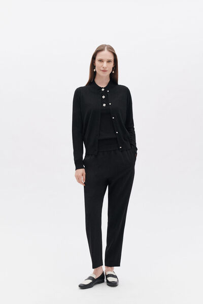 Gilet madin noir femme