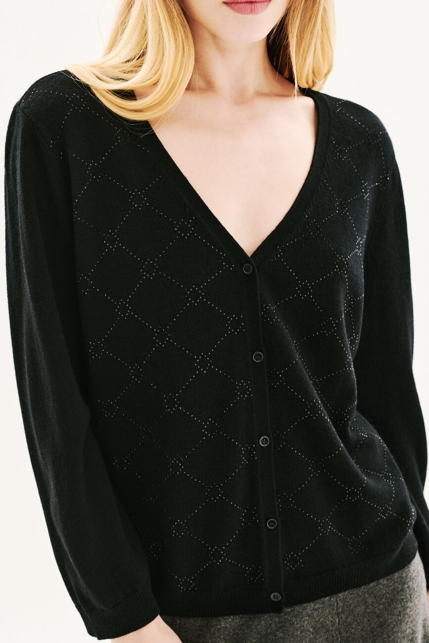 Gilet Mdiamond nero donna