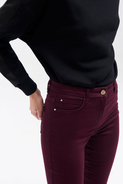 Pantalón Tony B ciruela mujer