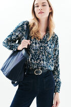 Lovely shirt navy blue woman