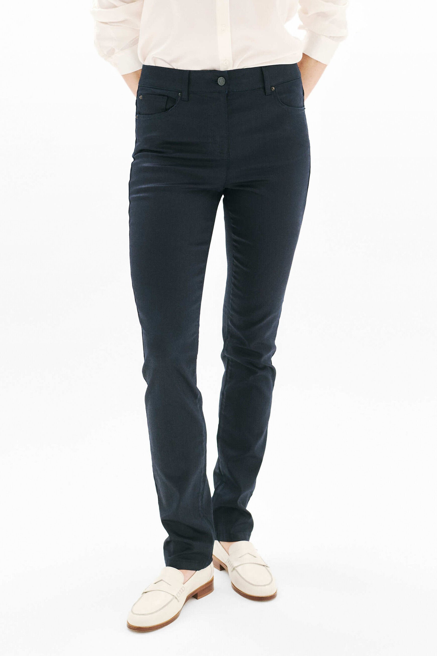 Pantalon Pbradley bleu marine femme