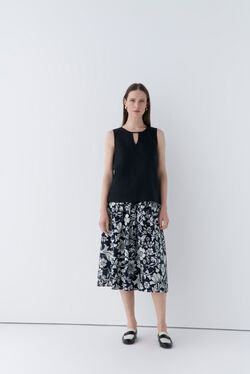 Blouse cilda 100% lin noir femme