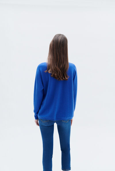 Pull mamelie bleu electrique femme