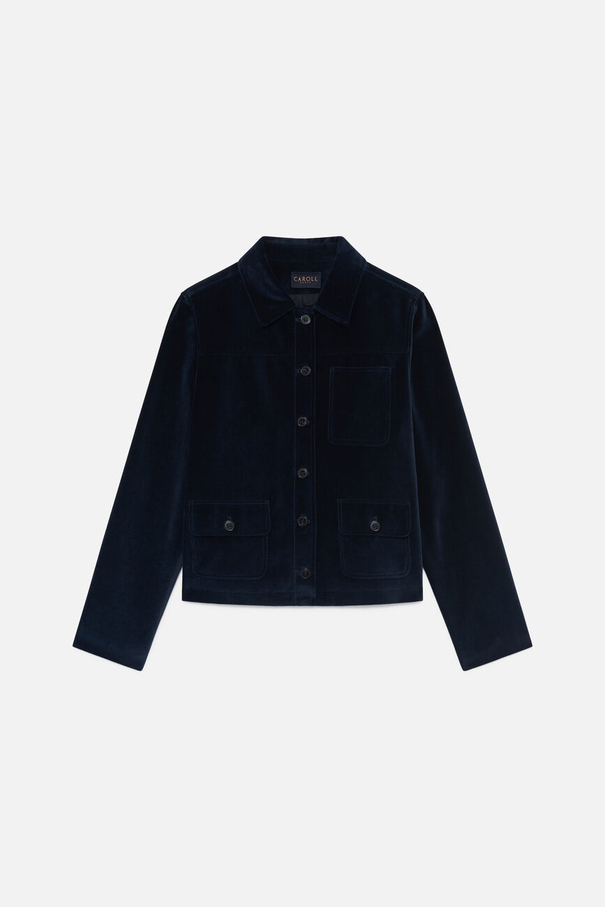 Veste Vminatavelours bleu marine femme