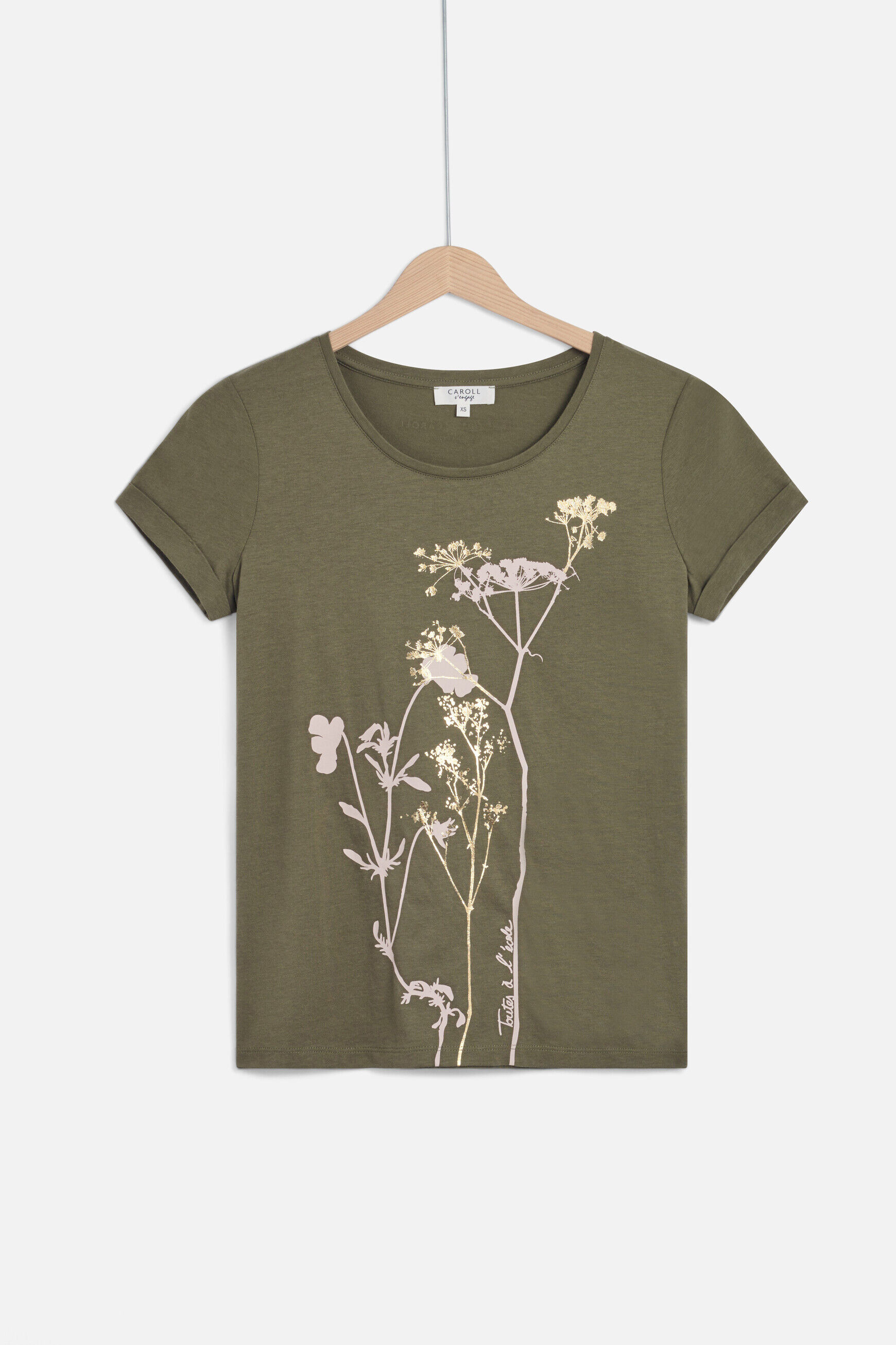 t-shirt maxine vert kaki femme