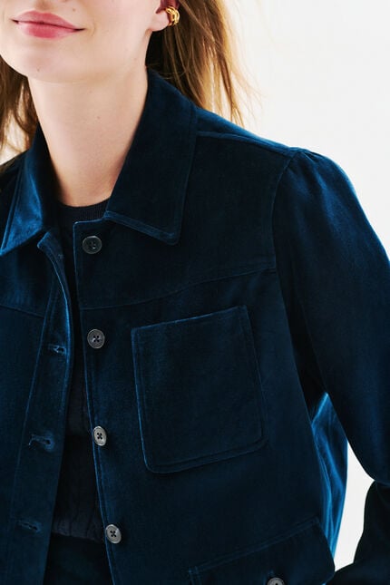 Veste Vminatavelours bleu marine femme
