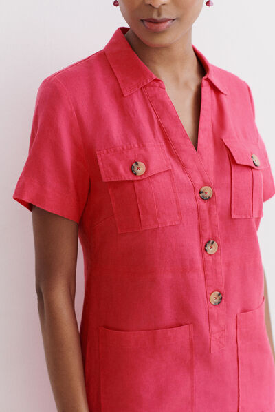 robe laure rose fushia femme
