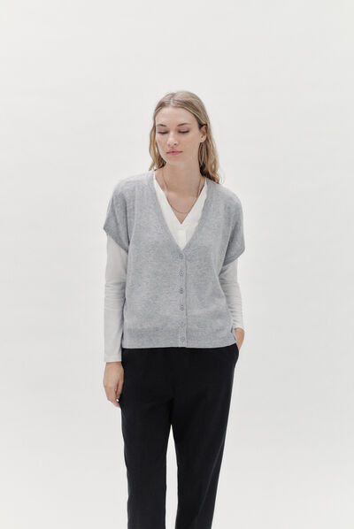 gilet lexie gris clair femme