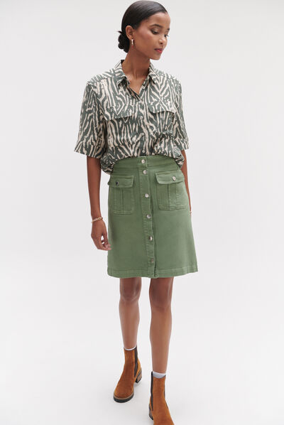 jupe asma vert kaki femme