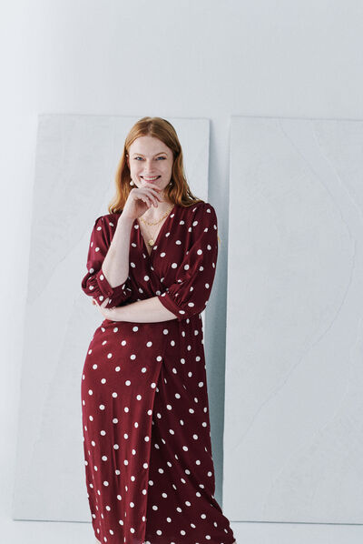 Robe rayan bordeaux femme