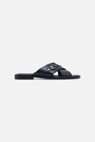 Chaussures monty bleu marine femme