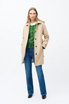 gabardine trench sand woman