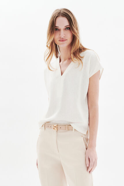 T-shirt Tikat3 creme femme