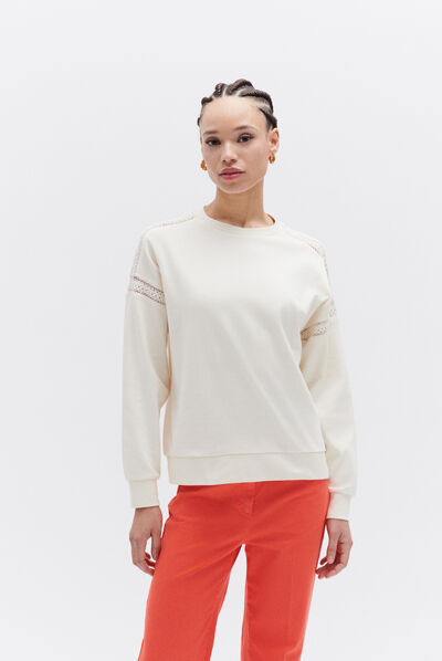 sweat-shirt daniela ecru femme