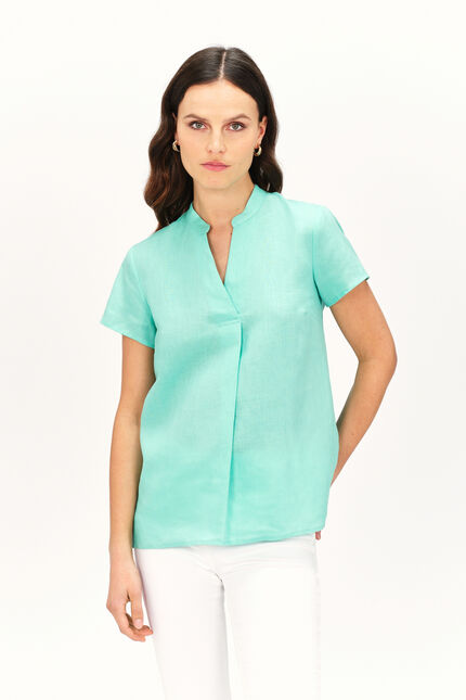 blouse kat 100% lin vert menthe femme