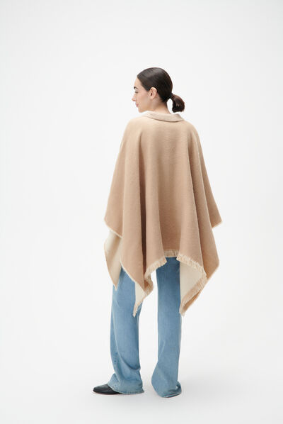 Poncho haby camel femme