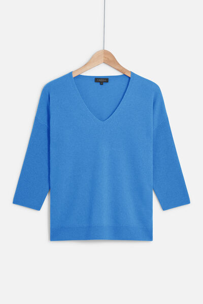 pull ambre bleu femme