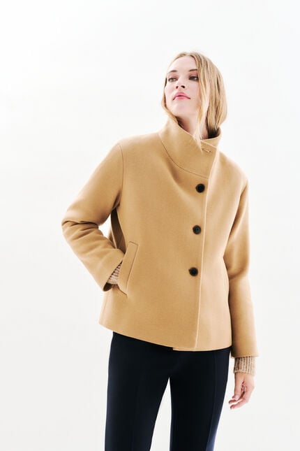 Manteau Gassim camel femme