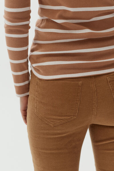 Pantaloni Chicago velluto cammello donna