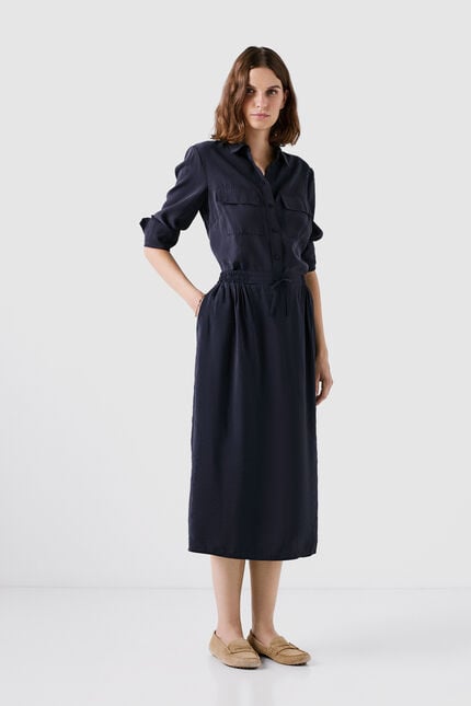 Jupe jim bleu marine femme