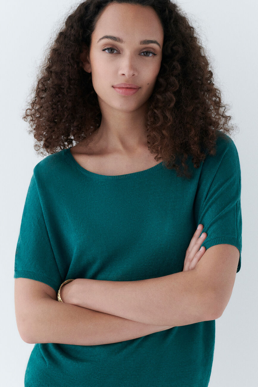 Pull mila vert émeraude femme